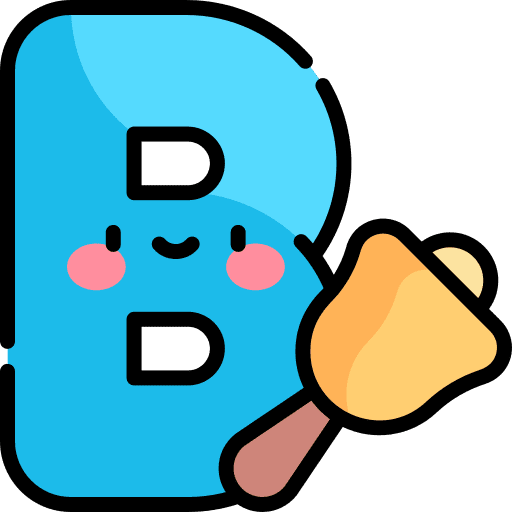 B learn capital letter b icon