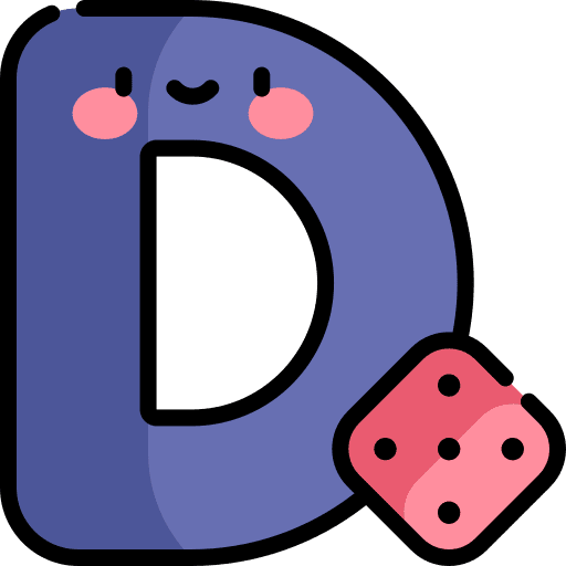 D alphabet dice education icon D alphabet dice education icon