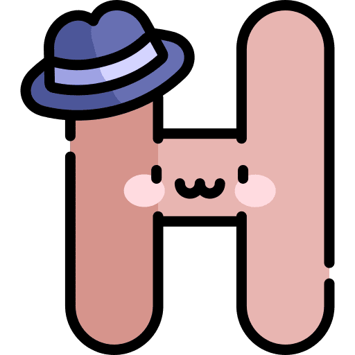 H h consonant education icon H h consonant education icon