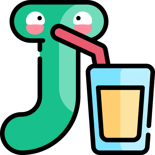 J juice consonant alphabet icon J juice consonant alphabet icon