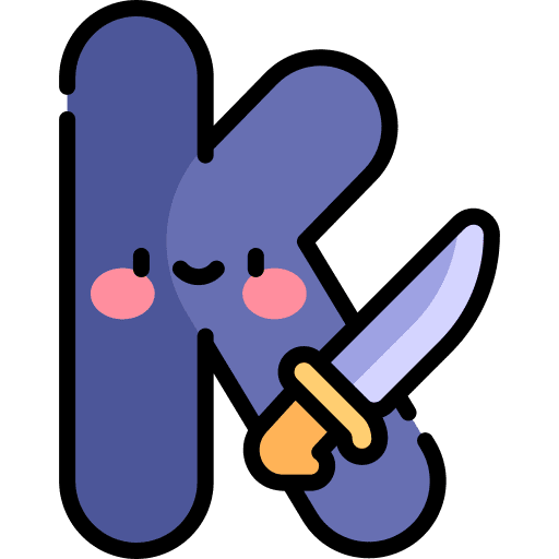 K abecedary capital letter consonant icon K abecedary capital letter consonant icon