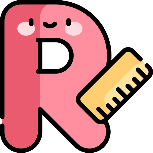 R alphabet ruler capital letter icon R alphabet ruler capital letter icon