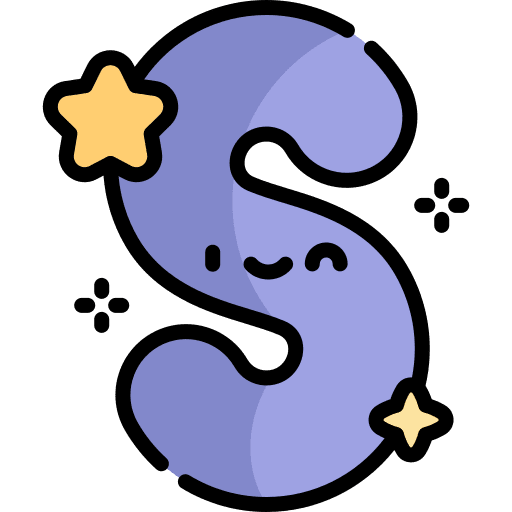 S alphabet abecedary s icon