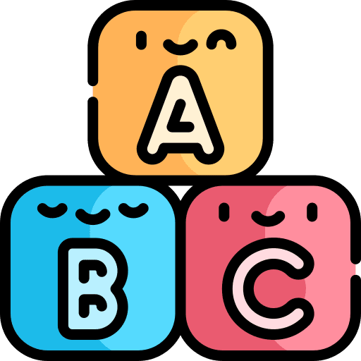 Alphabet play learn education icon Alphabet play learn education icon