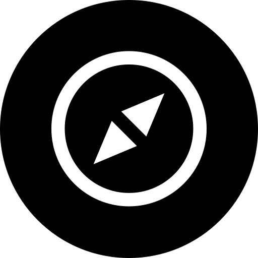 Compass tools and utensils orientation location icon