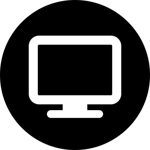 Computer technology tu tv monitor icon