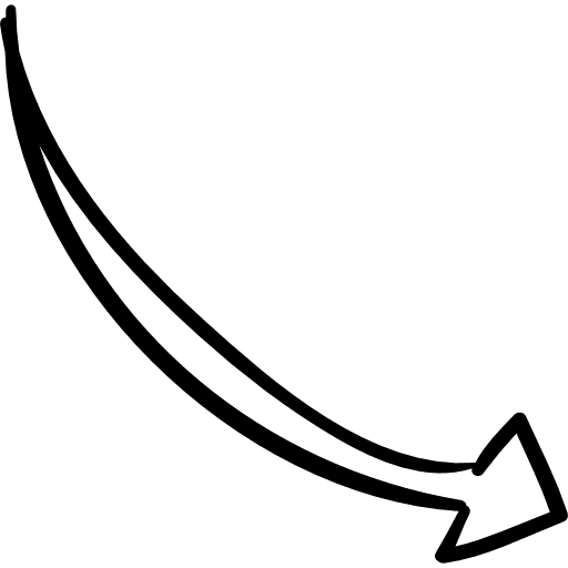 Right drawn arrow drawn arrows curve arrow icon