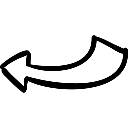 Back drawn arrow back arrow interface left arrow icon