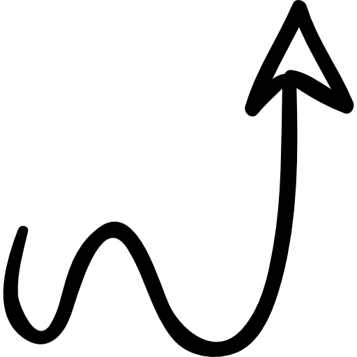 Curved arrow up arrow curve curved arrow icon