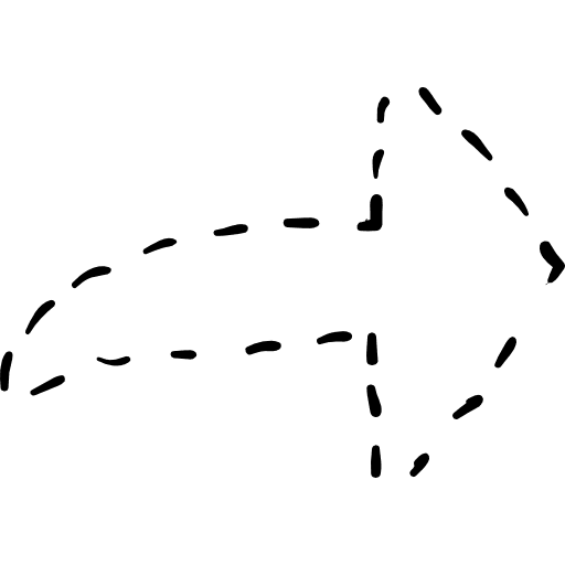 Forward arrow with broken line dotted line next arrows icon