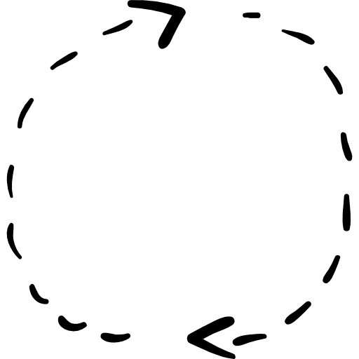 Rotating arrows refresh circular dotted icon