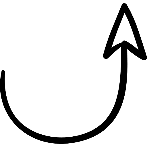 Semicircular up arrow rotation arrow bitcoin up icon
