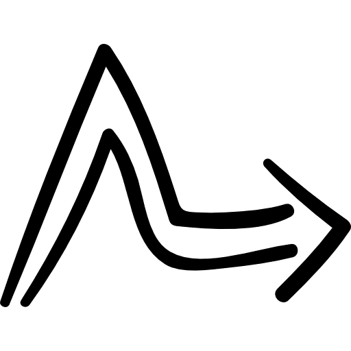 Right arrow scribble arrows turn right icon