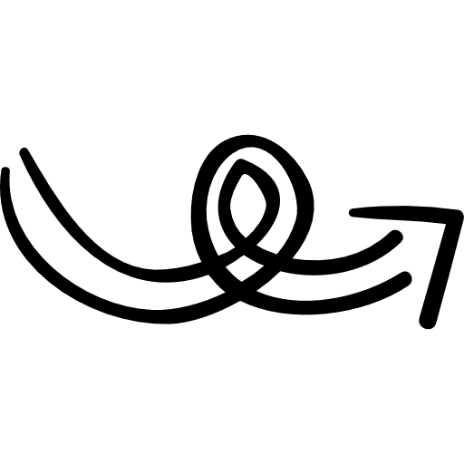 Sketch loop arrow pointing right arrow direction icon