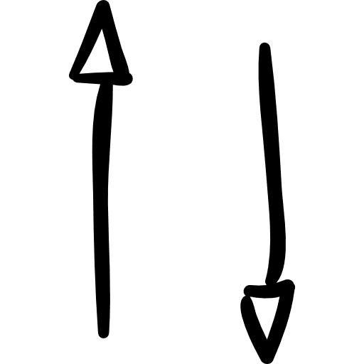 Two way arrows up two way two arrows icon