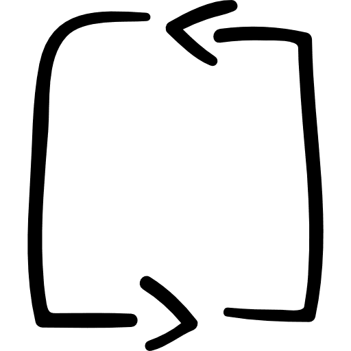 Clockwise angled arrows reload spin position icon