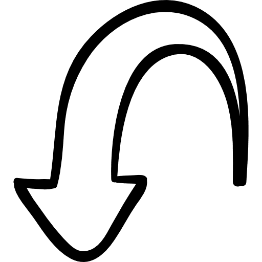 Downward rotation arrows down arrow direction icon
