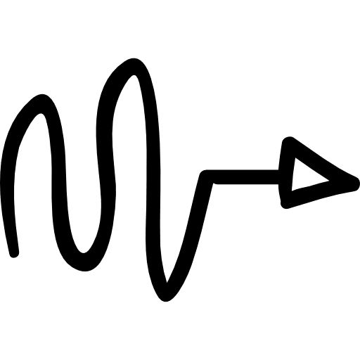 Curved right arrow arrows right arrow trajectory icon