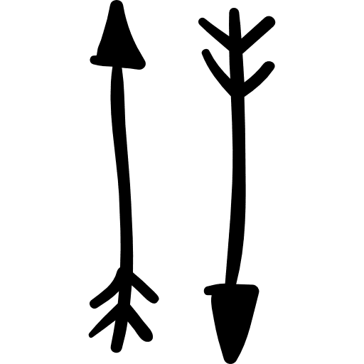 Up and down arrows set pointing arrows icon