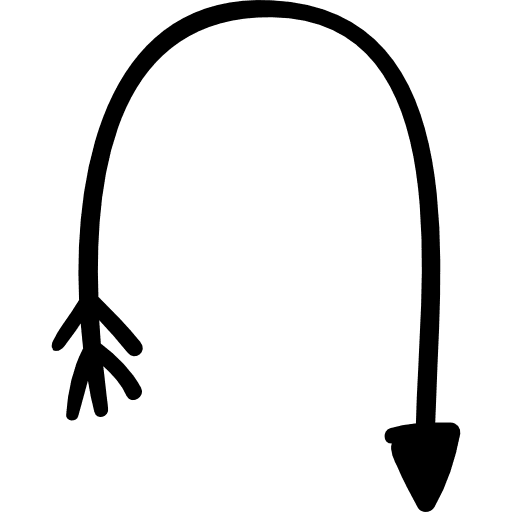Curved downward arrow arrows downward down arrow icon