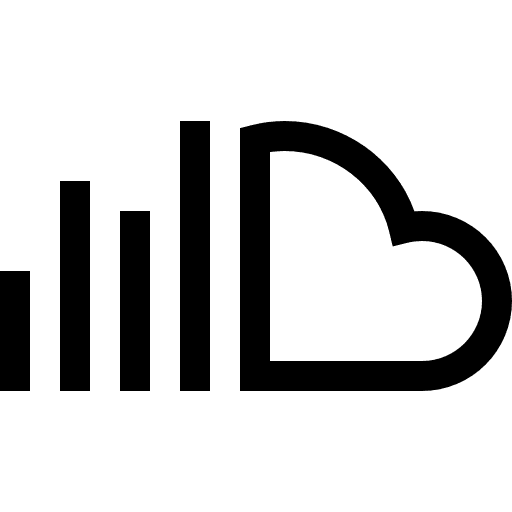 Soundcloud social network music and multimedia communications icon Soundcloud social network music and multimedia communications icon
