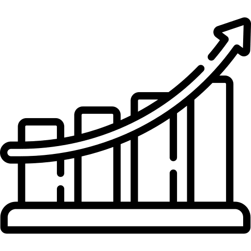 Growth business and finance evolution statistic icon