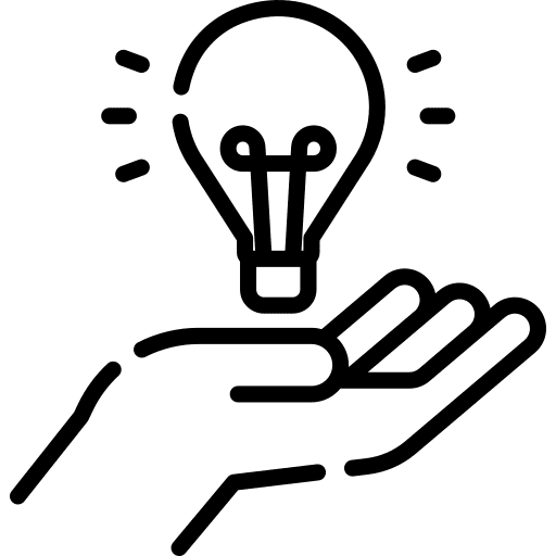 Idea creativity solution light bulb icon