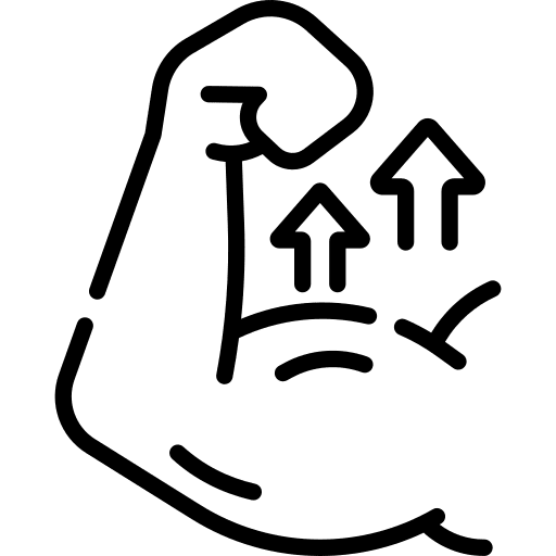 Strong up arrow bicep exercise icon Strong up arrow bicep exercise icon