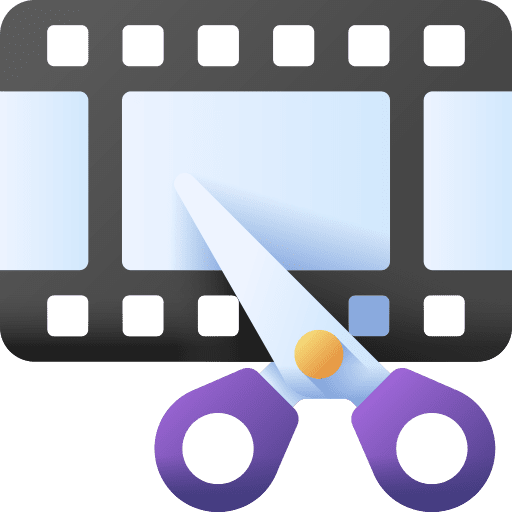Video editing app movies multimedia clips icon