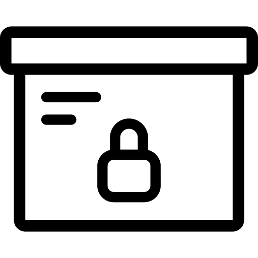 Box file storage archive box icon