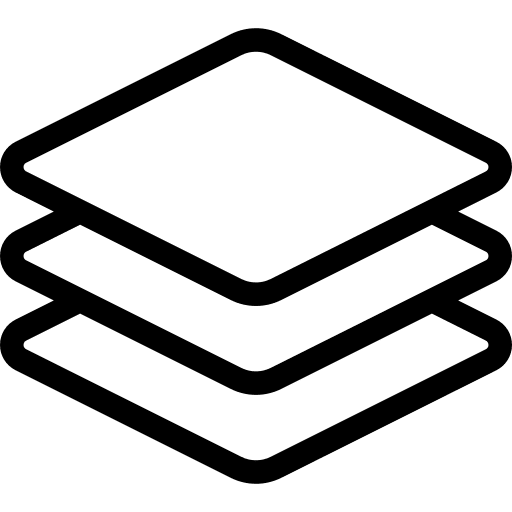 Layers graphics editor ribbon design interface icon