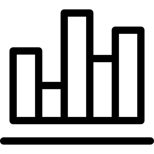 Bar chart graph business and finance statistics icon