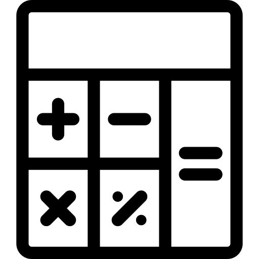 Calculator technological sings calculating icon