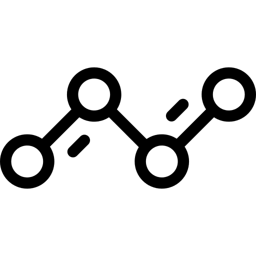 Line chart line chart zip line graph icon