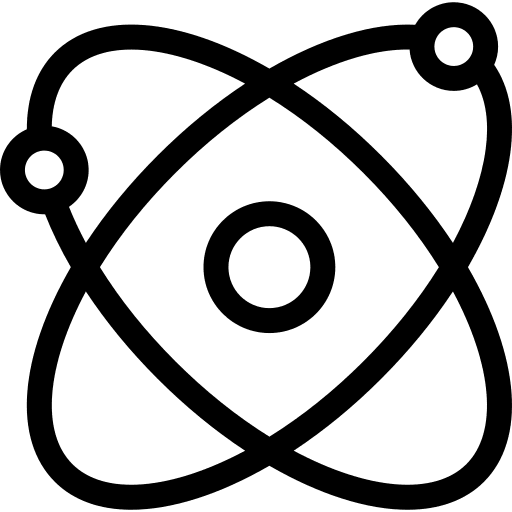 Atomic nuclear electron atomic icon
