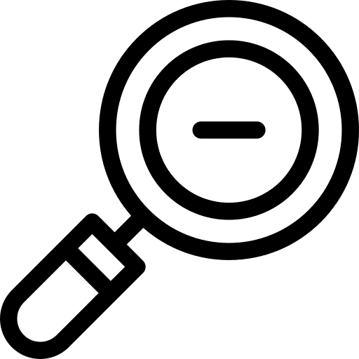 Zoom out tools and utensils zoom out loupe icon
