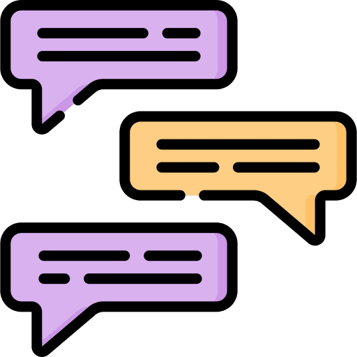 Discussion debate conversation communications icon