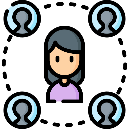 Mediator communications user network icon Mediator communications user network icon