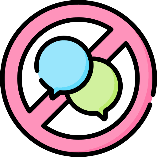 No speak communications forbidden not allowed icon No speak communications forbidden not allowed icon