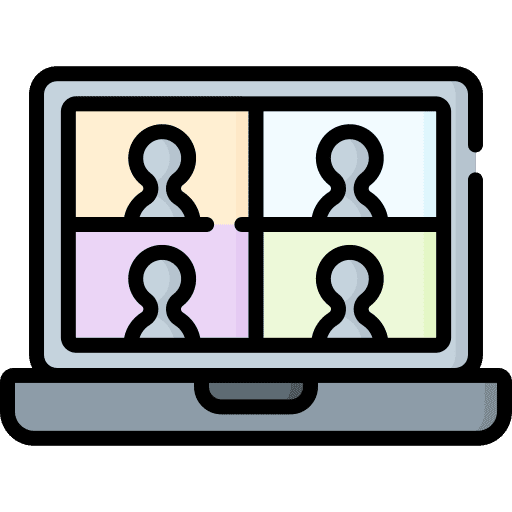 Online meeting electronics online communication user icon Online meeting electronics online communication user icon