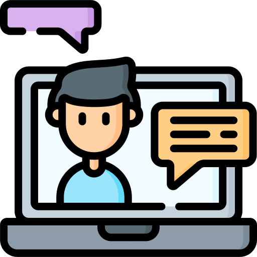 Presentation boy online communication user icon