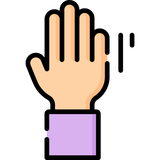 Raise hand ask hands and gestures raise hand icon
