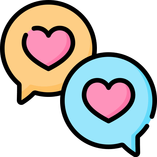Talk conversation romantic communications icon Talk conversation romantic communications icon