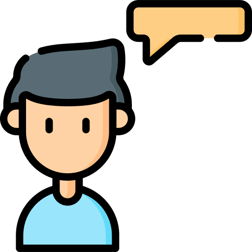 Talk speech caucasian talk icon