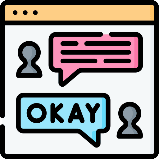 Discussion conversation web page user icon Discussion conversation web page user icon