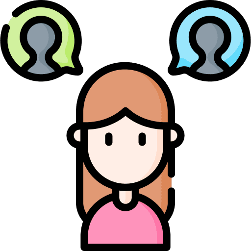 Discussion speech bubble brown hair communications icon Discussion speech bubble brown hair communications icon