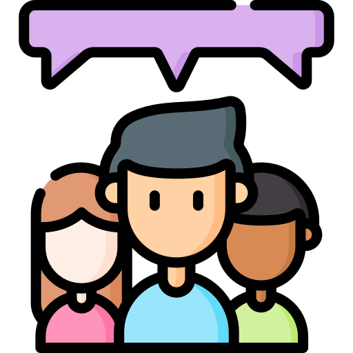 Discussion user brainstorming debate icon Discussion user brainstorming debate icon