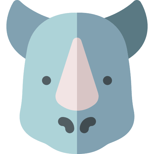 Rhino zoo zoology animals icon