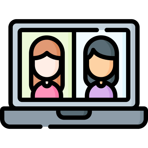 Talk girl online conference talk icon Talk girl online conference talk icon