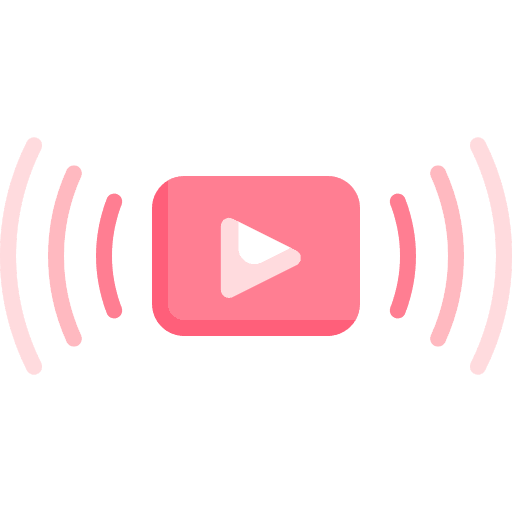 Live streaming social media entertainment video icon